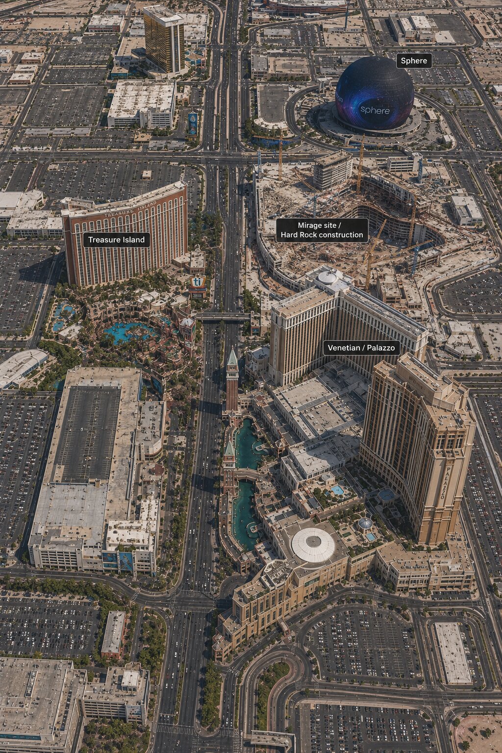 North-Center: TI to Venetian & Sphere
