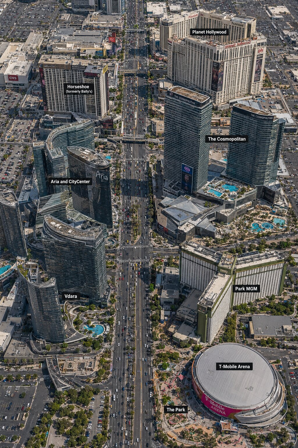South-Center: Planet Hollywood to Park MGM